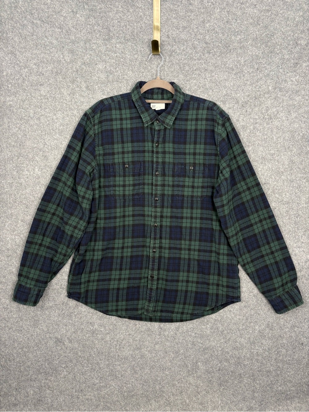 GAP XL Blackwatch Plaid 100% Cotton Flannel Shirt